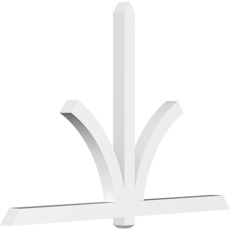 Ekena Millwork Redmond Architectural Grade PVC Gable Bracket, 84"W x 56"H x 4"D x 4"F, 16/12 Pitch GBP084X56X0404RED00